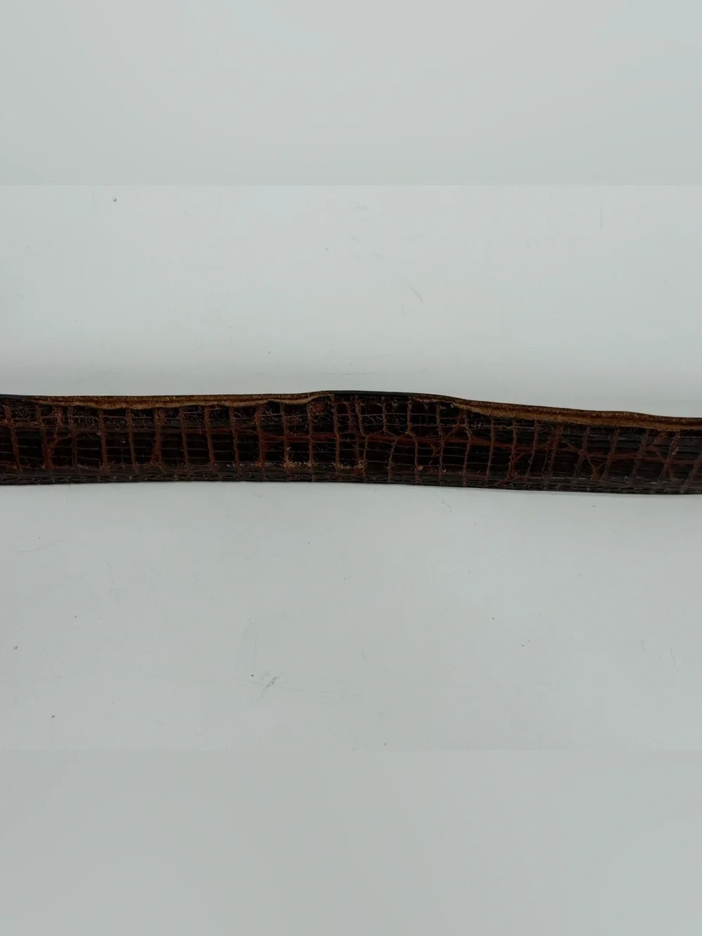 Vintage Croc Embossed‎ Italian Leather Belt 42